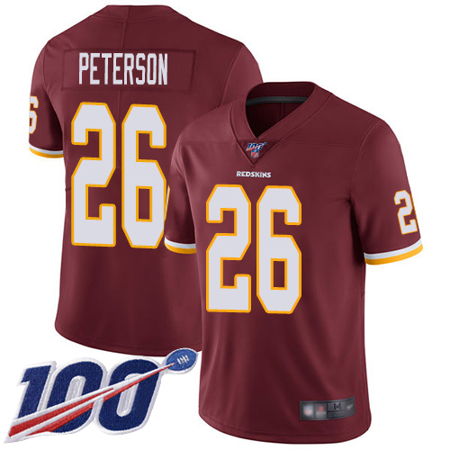 Washington Redskins Limited Burgundy Red Men Adrian Peterson Home Jersey NFL Football #26 100th